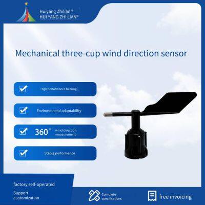 wind direction and wind speed sensor, anemometer for meteorological research, high-precision remote monitoring, polycarbonate shell transmitter and measuring instrument