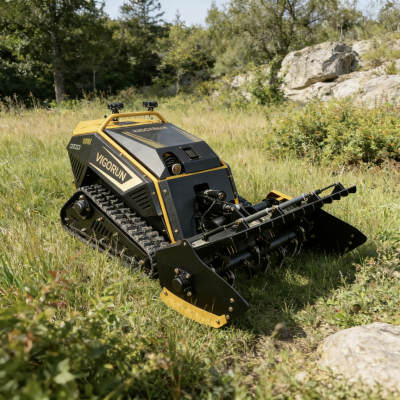 Fernbedienbarer Schlagmähler MTSK1000 mit 1000 mm Schneidbreite, für 35°-Hänge, Benzinmotor, EPA Euro5-zertifiziert