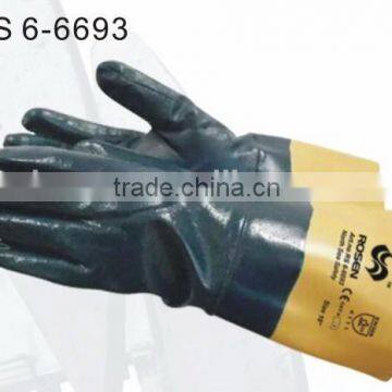 RS SAFETY Cuff Gauntlet and Firm Grip Gloves in Nitrile Coated Glove
