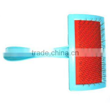 Wholesale PP plastic Pet Brush ,Dog Grooming Brush Stainless Metal Pin