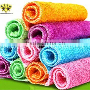 Ecofriendly Colorful Microfiber Bamboo Fiber Wash Cloth Lint Free Good Helper For Home Kitchen Cleaning