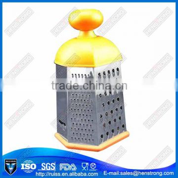 Multi function hexagonal kitchen kitchen grater with plastic handle