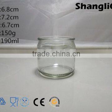 190ml Round Cylinder Glass Vase Clear