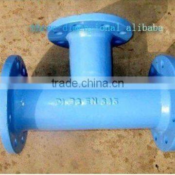 ISO2531 DI Flanged Tee Pipe Fitting With High Quality