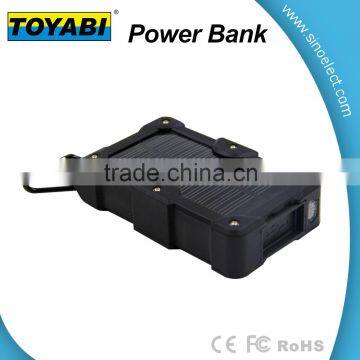 Solar Energy Power Bank With Carabine Design for Travelling Waterproof Dustproof and Shockproof With 6000mAh Capacity photo-5