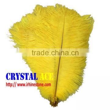 cheap dyed yellow ostrich feathers ,feather Plumage crafts wholesale for all decor