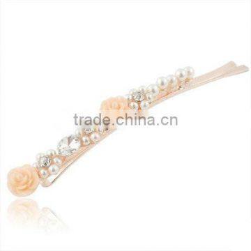 Lovely Simple Unique Design Pearl Girl's Hairpin