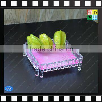Househould Clear Acrylic Square Wedding Trays for Candy/fruits