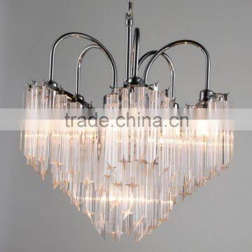 modern cross glass rods chandelier pendant