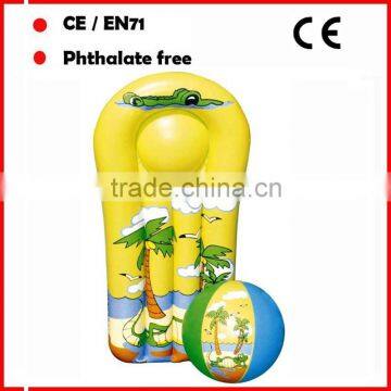 6P Phthalate free PVC custom inflatable surfing mattress for kids CMYK printed