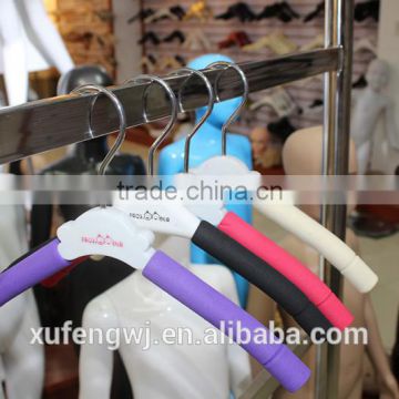 801B Xufeng Clothes Sponge hanger /Colorful non-slip cloth hanger for market