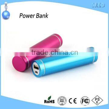 Aluminium cylinder shape power bank charger