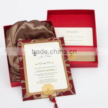 Chinese red and luxury wedding invitation card ER-029