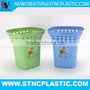 Deskside Skinny Polypropylene plastic suqare Waste Can