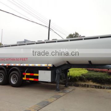 Factory supply 3 axle tanker aluminium alloy fuel tank trailer