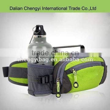 Hot sale multifunctional waterproof polyester waist bag with bottle pocket