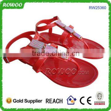 Wholesale Pvc Jelly Color Shoes Women Sandals photo-2