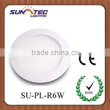 Hot design ultra thin 6w round led panel light