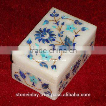 Antique Marble Inlay Jewellery Box