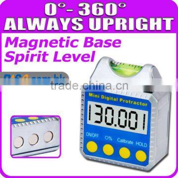 Digita Angle Gauge Meter Spirit Level 360 degree Slope Level Bevel Box Inclinometer