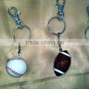 resin polystone football keychain for souvenir and promotion