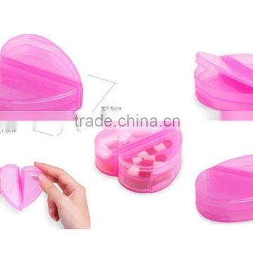 one day 4case heart shape pill container pill case medicine box