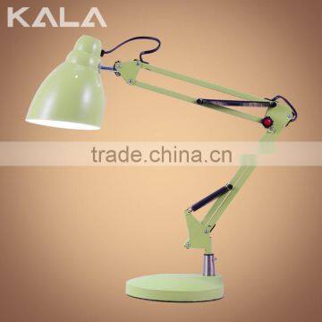 Clamp Reading Lamp, Swing Arm Office Desk Lamp, Chinese Classic Metal Office Table Lamp