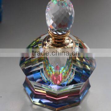 Empty Colorful Blue Crystal Perfume Bottle photo-4