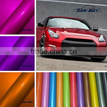 High glossy fluorescent candy color self-adhesive protection vinyl for car