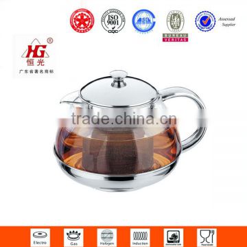 600ml good design glass teapot with filter