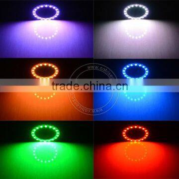 Guangzhou autoparts color changing 20 light switches 5050 rgb led headlight halo ccfl led ring
