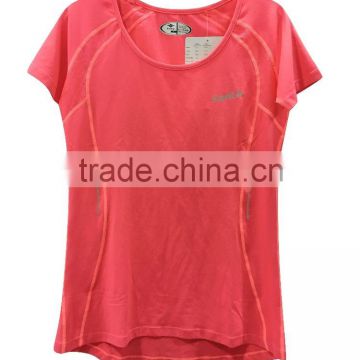 Santic woman custom running wear OEM service running short sleeve shirt