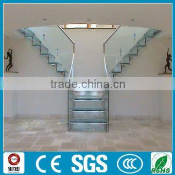 Curved Design Modern Staircase With Glass Railings photo-6