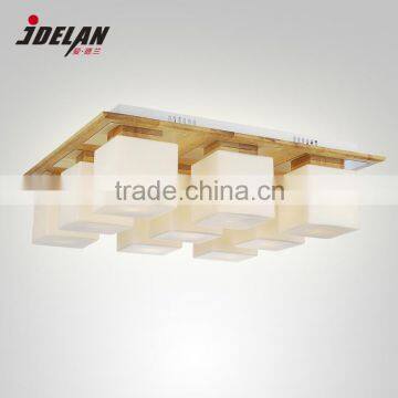 modern manual wood chandelier ceiling light pedant lamps fixtures glass lamp shades