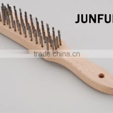 beech wood handle stainless steel wire brush