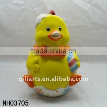 easter lovely chicken ceramic cookie jars for sale