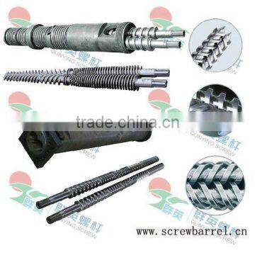 twin conical screw and barrel for plastic extruder machine