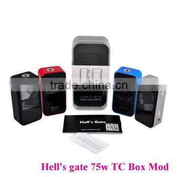 hottest Hells gate TC 75W box mod body(with built in battery)