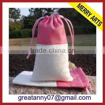 2015 new product hot advertising ornament cotton drawstring shoe bags satin drawstring bags drawstring duffle bag