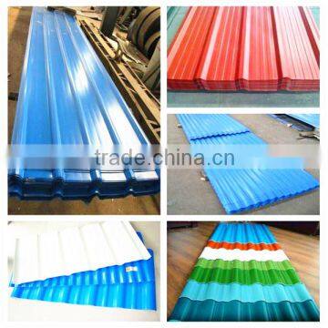 Plastic PPGI color coated corrugated sheet metal roofing rolls made in China