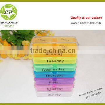 Weekly 7days colourful pill cases from China supplier