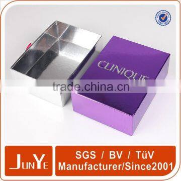 Creative Cosmetic Packaging Silver Logo Stamping Design Drawer Box photo-5