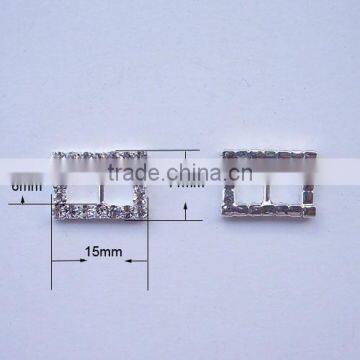 (M0193-6mm inner bar) rectangular rhinestone buckle for wedding invitation