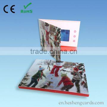 Factory supply competitive price 4.3"paper wedding invitation cards with 256MB Capactive