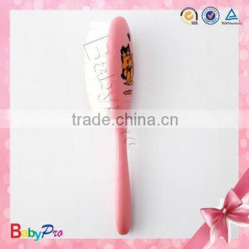 China supplier promotional baby products pink and blue color cute pattern plastic hair brushes and hair combs