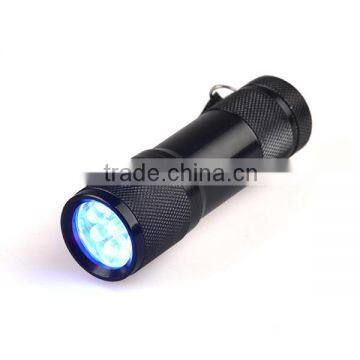 9 Led 365nm uv Flashlight for Detecting Fluorescer in Cosmetics and Baby Stuff, Counterfeit Banknotes, Minerals, Diamonds photo-2