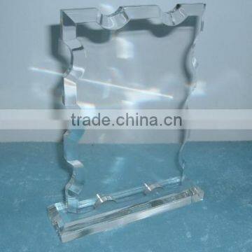 acrylic trophy clear acrylic block display stand