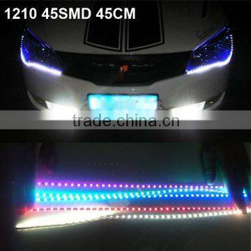 45cm Universal Car flexible DRL LED Strip 1210 45SMD Waterproof 4 Color LED Daytime Running Lights