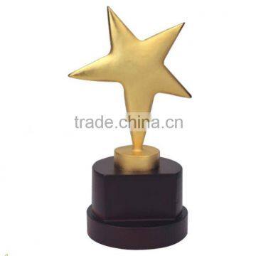 Elegant Gold Metal Star Sports Honor Award Trophy