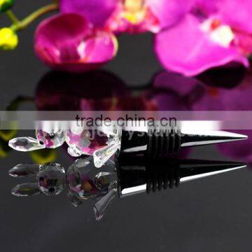 lovely rabbit crystal wine stopper for Party decoration in china